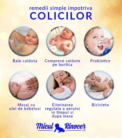 Infografic cu remedii pentru colici
