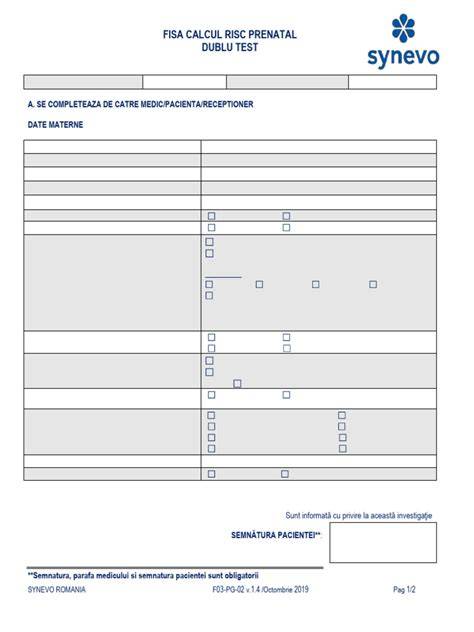 Diagramă: modul de calcul Dublu Test
