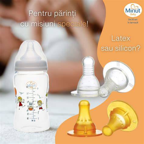 Infografic: Comparația între suzetele din latex și silicon