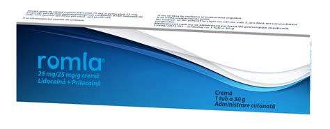 Imagine cu ambalajul cremei Romla