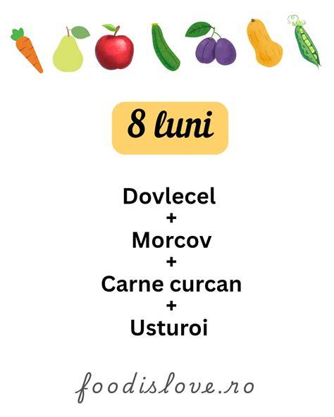 Diagrama de diversificare: ordinea introducerii legumelor cu morcov în meniul sugarului