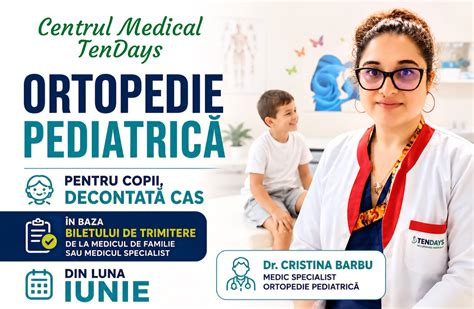 Infografic: Fluxul de la consultaţie la recuperare în ortopedie pediatrică