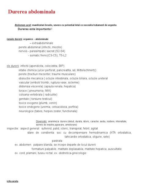 Diagrame explicative: Durerea abdominala norma vs alarma during primul trimestru