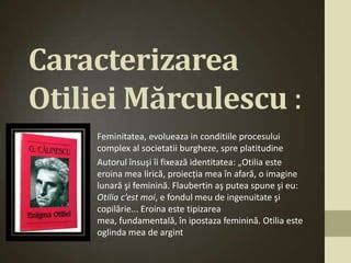 Otilia Mărculescu în tinerețe