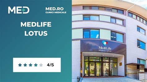 Imagine a spitalului modern de obstetrică-ginecologie cu logo MedLife Lotus