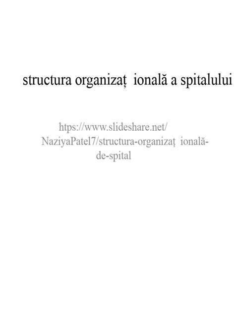 Infografie: structura organizațională a Spitalului Municipal Sighișoara