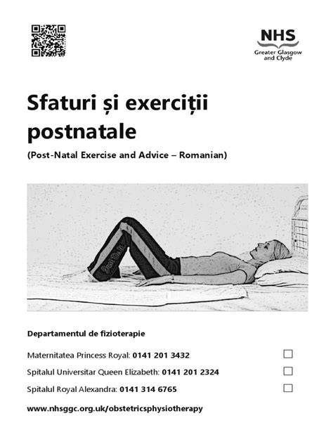 Infografic: calendar de exercitii postnatale dupa cezariană