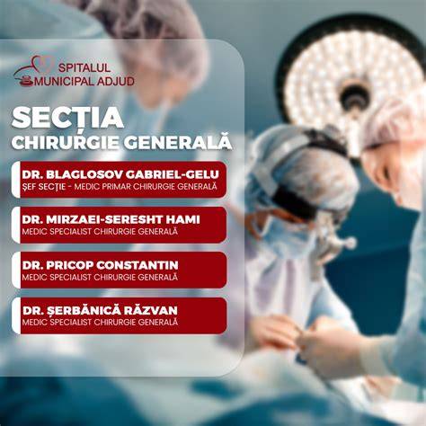 Infografic: Organizarea secției Chirurgie Generală și a Compartimentelor