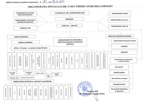 Organigrama spitalului Elias