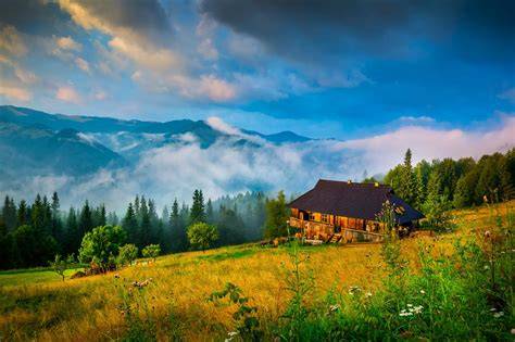 Locuri pitoresti din zona Rimetea, cu peisaje montane si lumina potrivita pentru fotografii de maternitate
