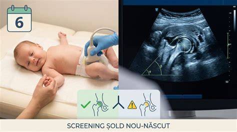 Schema screeningurilor la prematuri (ecografie șold, test auditiv, monitorizare nutrițională)
