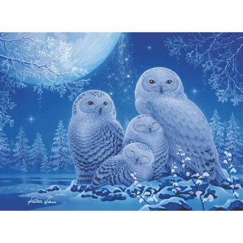 Schema componentelor setului 5 piese Bufnite Blue