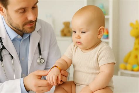 Pediatru examinând un bebeluș