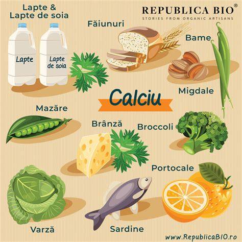 Schema nutritionala pentru luna a doua: surse de calciu si alimente recomandate