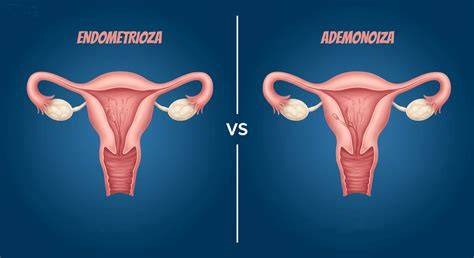 Infografic: Cum se compartimentează endometrioza în pelvis și efectele pe ovare, trompe, intestin și vezică