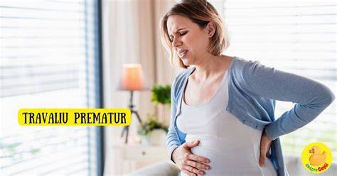 Infografic simptome travaliu prematur