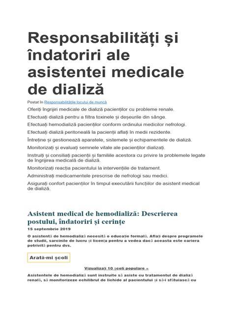 Infografic: responsabilități ale asistentei medicale în spital