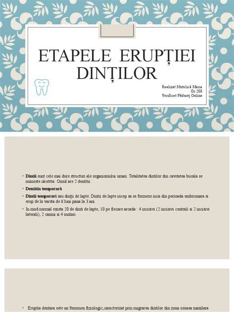 Infografic: Etapele erupției dinților la bebeluși