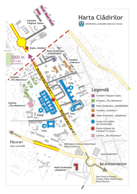 Hartă a locațiilor cabinetelor ginecologice partenere din Iași