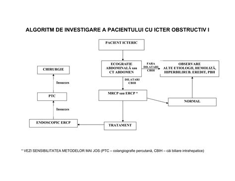 Imagine: fluxul diagnostic în icterul mecanic (ecografie, CPRE, RMN)
