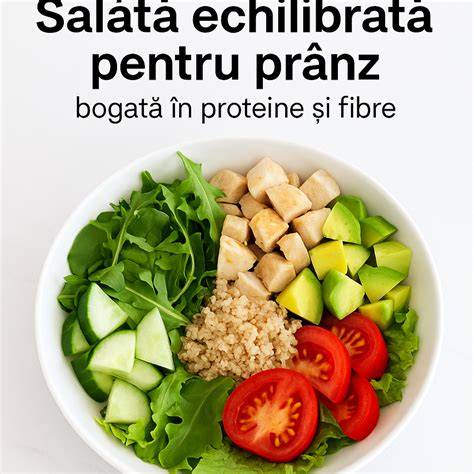 Infografic: Compoziția ideală a unei salate pentru sarcină (proteine, fibre, grăsimi sănătoase)