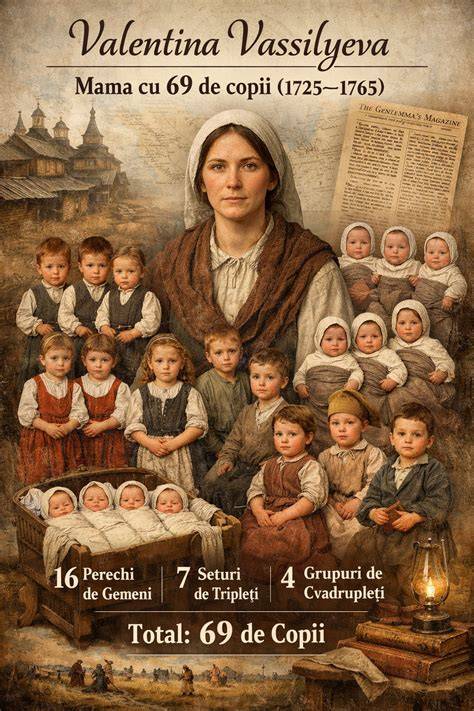 Infografic: distribuția copiilor Valentinei Vassilyeva (gemeni, tripleți, cvadrupleți) în cele 27 de sarcini