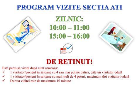 Infografic: program vizite si scenarii de acces în secții