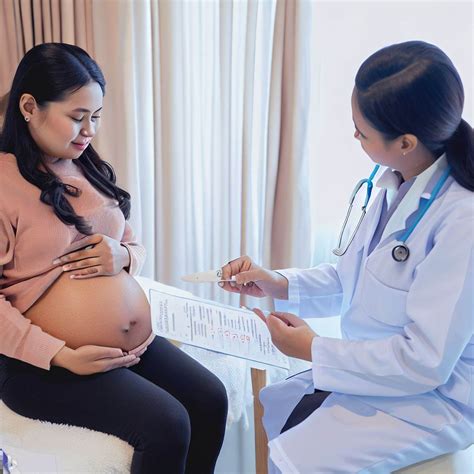 Femeie însărcinată și medic