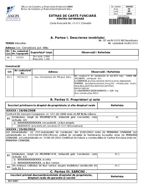 Extras de Carte Funciară