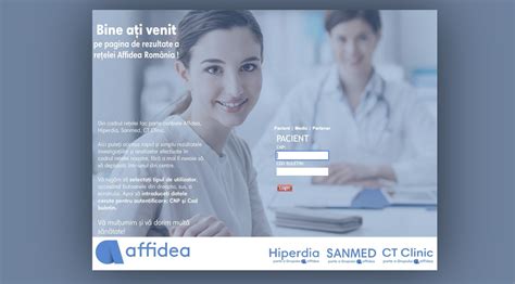 Infografica: Flux servicedecizional Affidea (programare, rezultate, servicii CNAS vs. contra cost)