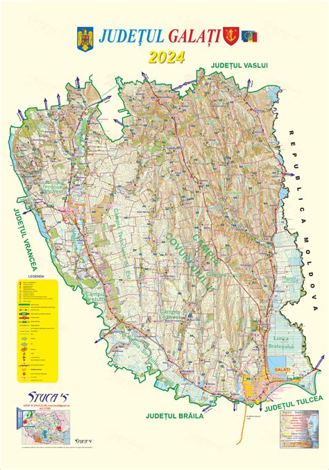 Hartă a orașului Galați cu locații medicale