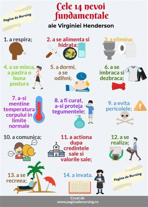 Infografic: Plan de îngrijire în pediatrie conform celor 14 nevoi Henderson