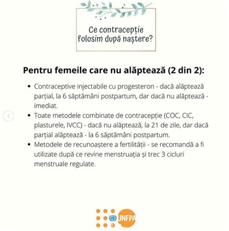 Metode contraceptive după naștere