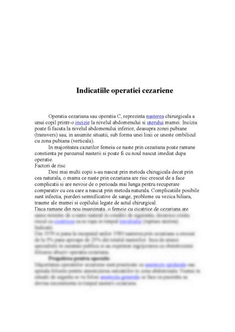 Schemă a operației cezariene