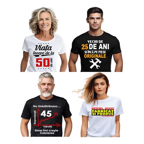 Infografic cu exemple de produse personalizate: tricouri, cănute și lămpi