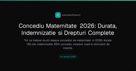 Infografic: durata concediilor de maternitate (prenatal/postnatal) si redistribuirea zilelor