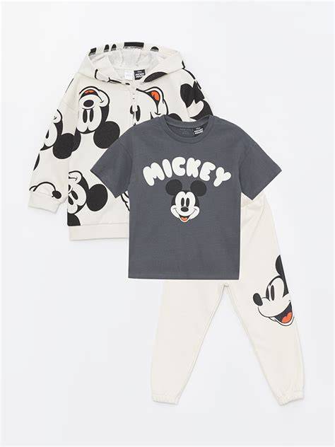 Imagine de prezentare: costum Mickey Mouse pentru bebeluși cu 3 piese