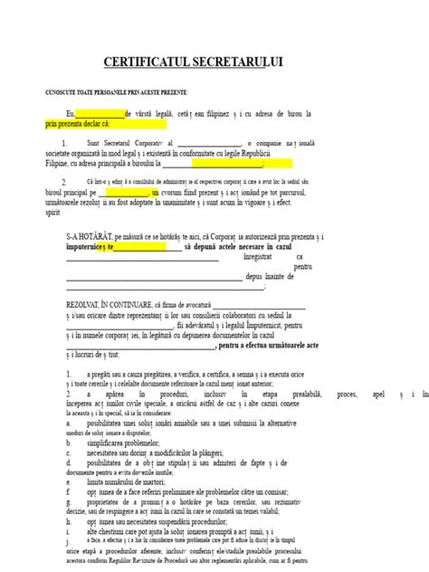 Șablon de documente: certificatul medical, cererile, adeverințe