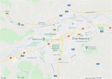 Harta cadru Cluj-Napoca cu amplasarea clinicilor