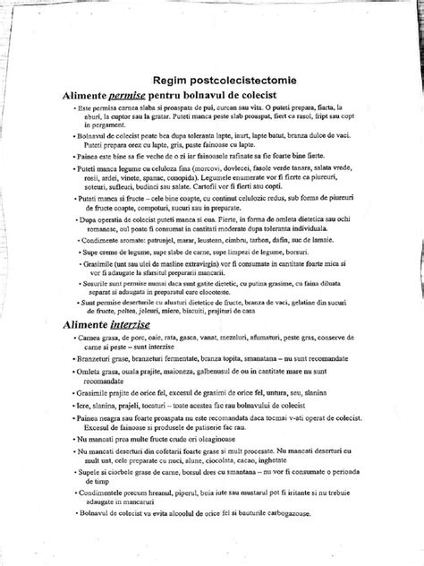 Infografie: Regim alimentar post-operator cezariană