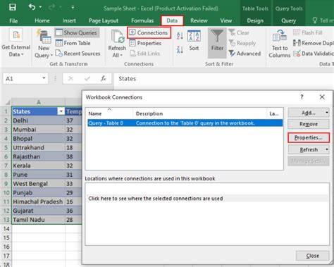 Diagrama: cum se conectează tabelul de date cu modelul de date pentru time intelligence în Excel