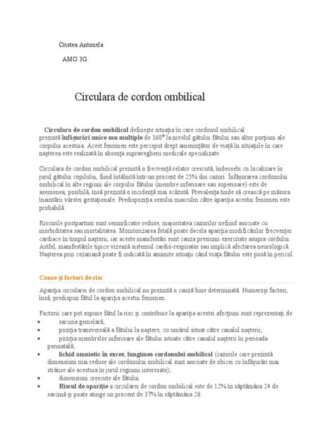 Circulara de cordon ombilical: frecvență, mecanisme și gestionare