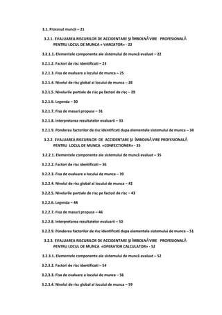 evaluare risc la locul de munca pentru gravide - schema
