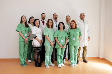 Diagramă structură clădire GYNIA Cluj cu compartimentele și fluxul pacientului