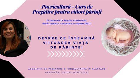 Diagrama programului unui curs de puericultură pentru viitori părinți