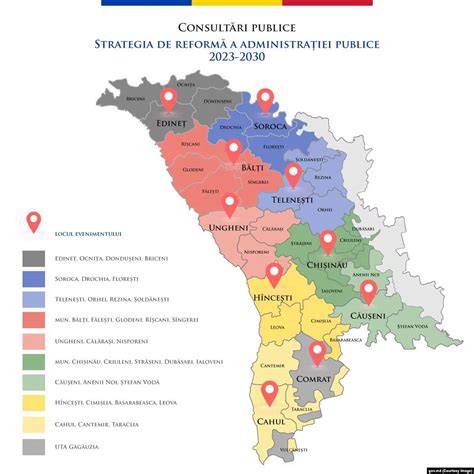 Harta ariei regionale a serviciilor obstetrice și ginecologice integrate