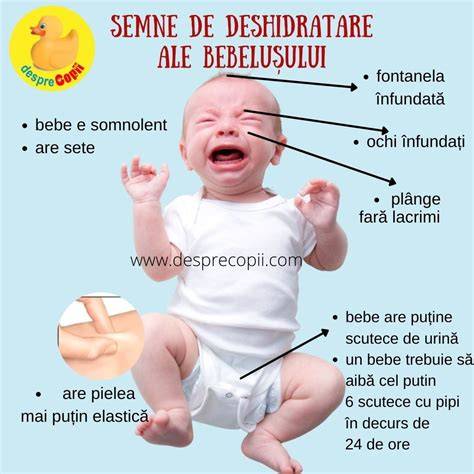 Infografic: Semne de alarmă pentru deshidratare la copii
