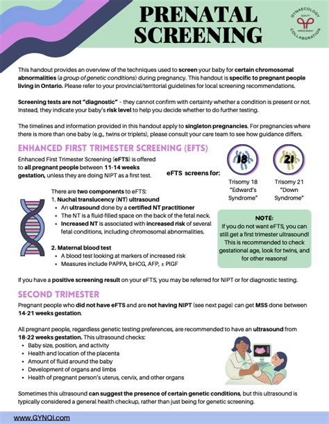 Grafic ilustrativ: fluxul diagnosticului prenatal (screening -> diagnostic) in sarcină