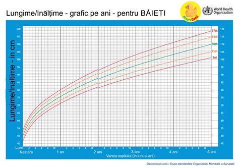 Infografic: Curbele de crestere OMS pentru inaltime si greutate (0-24 luni)