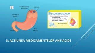 Ilustrație despre medicamentele antiacide utilizate în pediatrie
